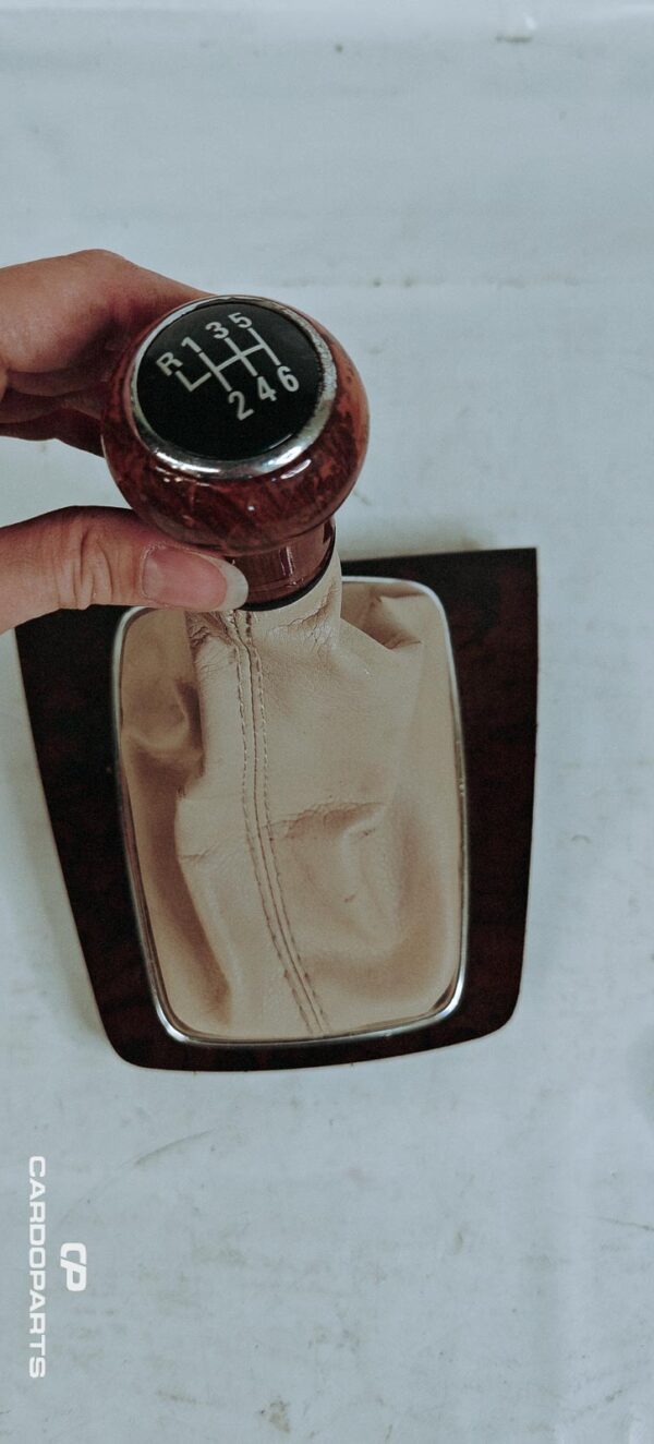 Pommeau bois + soufflet cuir beige A4 B7