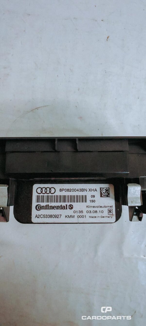 Unité de commande de climatisation d'origine Audi A3 / S3 (8P) — Référence 8P0820043BN