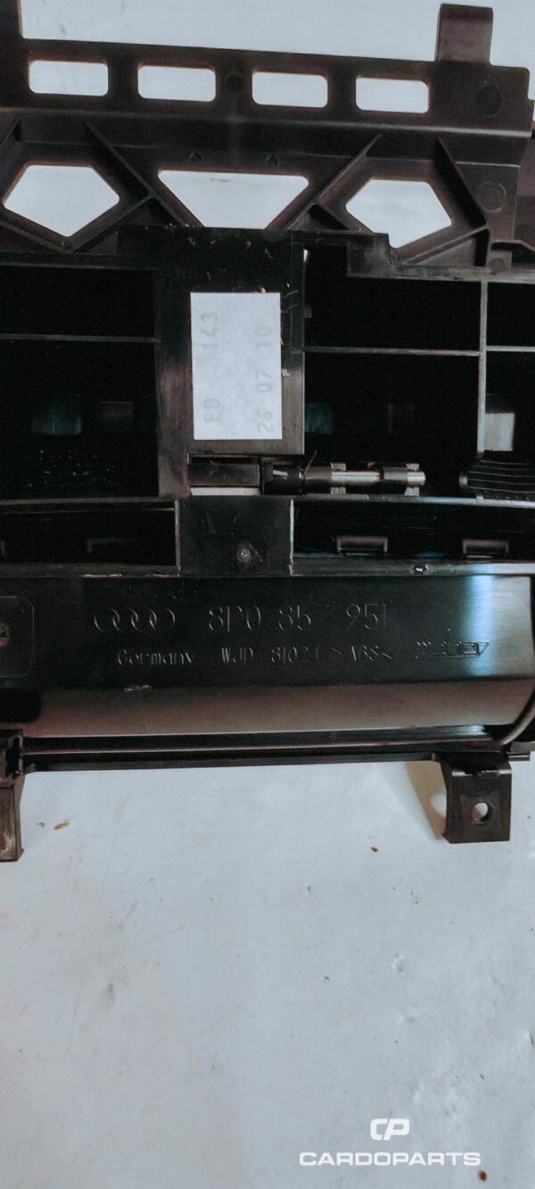 Cendrier / Bac de rangement de console centrale d'origine Audi A3 / S3 (8P) — Référence 8P0857951